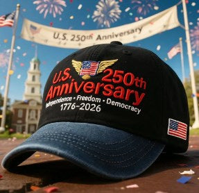 Unisex 2026 printed baseball cap anniversary celebration🎈Next Year Anniversary Black and Blue